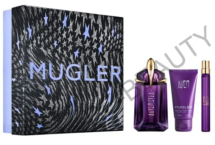 Thierry Mugler Alien EDP 60 ml + EDP 10 ml + sprchový gél 50 ml pre ženy darčeková sada