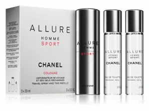 Chanel Allure Homme Sport Cologne EDC 20 ml (plnitelný flakon) + náplň 2 x 20 ml darčeková sada