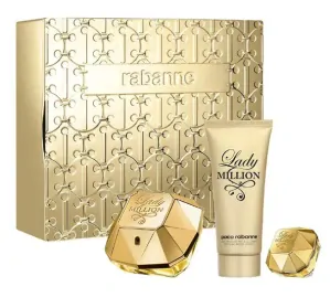 Paco Rabanne Lady Million sada parfumovaná voda 80 ml + telové mlieko 100 ml + parfumovaná voda 5 ml pre ženy
