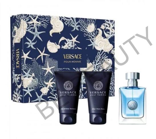Versace Pour Homme EDT 50 ml + sprchový gél 50 ml + balzam po holení 50 ml darčeková sada