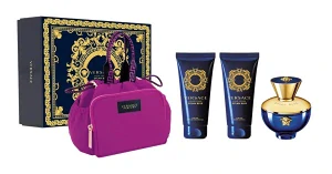 Versace Dylan Blue pour Femme EDP 100 ml + telové mlieko 100 ml + sprchový gél 100 ml + kabelka darčeková sada