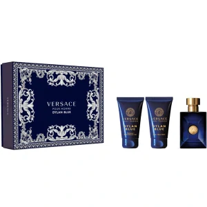 Versace Pour Homme Dylan Blue EDT 50 ml + balzam po holení 50 ml + sprchový gél 50 ml darčeková sada