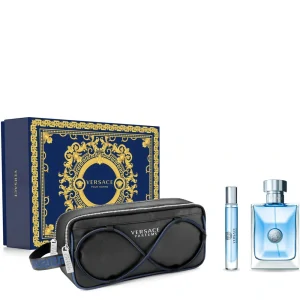 Versace Pour Homme sada toaletná voda 100 ml + toaletná voda 10 ml + kozmetická taška