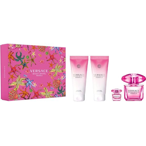 Versace Bright Crystal Absolu – EDP 90 ml + telové mlieko 100 ml + sprchový gél 100 ml + EDP 5 ml