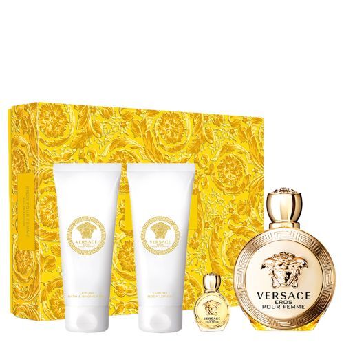 Versace Eros Pour Femme EDP 100 ml + telové mlieko 100 ml + sprchový gél 100 ml + kabelka darčeková sada