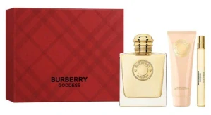 Burberry Goddess parfumovaná voda plniteľná 100 ml + parfumované telové mlieko 75 ml + parfumovaná voda cestovný sprej 10 ml