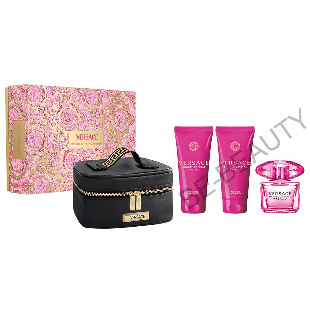 Versace Bright Crystal Absolu EDP 90 ml + telové mlieko 100 ml + sprchový gél 100 ml + kozmetická taštička darčeková sada
