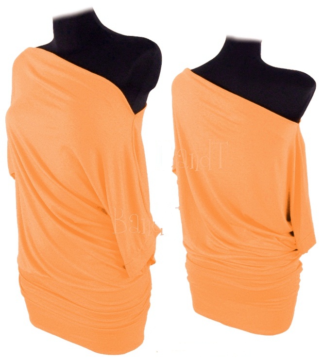 Tunika s krátkym rukávom pomarančová