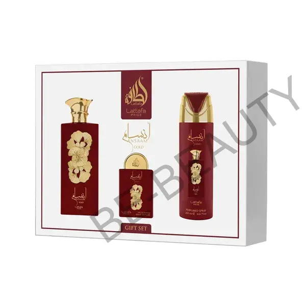 Lattafa Ansaam Pride Gold EDP 100 ml + Ansaam Gold EDP 20 ml + deodorant s parfumáciou 200 ml