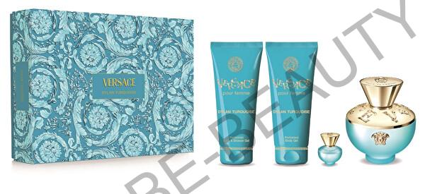 Versace Dylan Turquoise - EDT 100 ml + telový gél 100 ml + sprchový gél 100 ml + EDP 5 ml