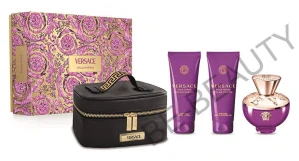 Versace Dylan Purple - EDP 100 ml + telové mlieko 100 ml + sprchový gél 100 ml + kozmetická taštička (čierna)