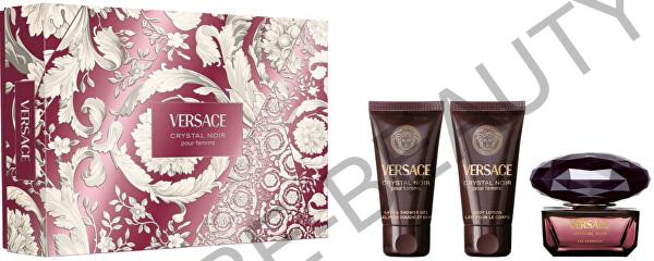 Versace Crystal Noir parfumovaná voda 50 ml + sprchový a kúpeľový gél 50 ml + parfumované telové mlieko 50 ml