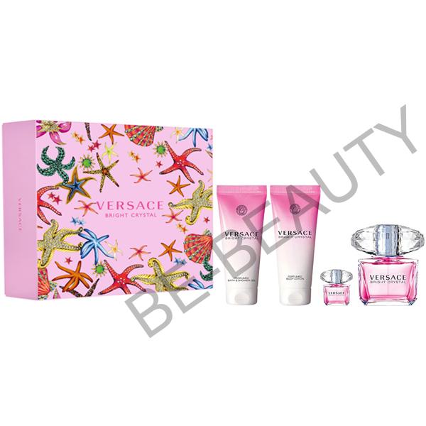 Versace Bright Crystal EDT 90 ml + EDT 5 ml + telové mlieko 100 ml + sprchový gél 100 ml darčeková sada
