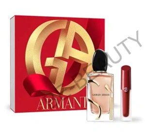 Giorgio Armani Sí Intense - plnitelný Darčeková sada, eau de parfum 100 ml + lipsatin 4 ml