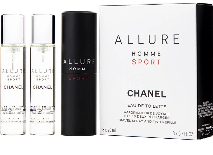 Chanel Allure Homme Sport s rozprašovačom toaletná voda pánska 3 x 20 ml